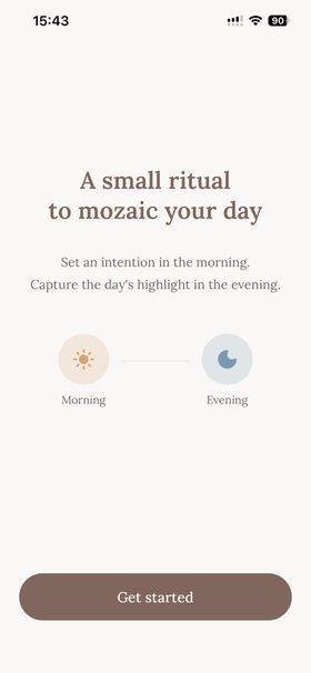 Mozaic piece detail showing morning and evening entry